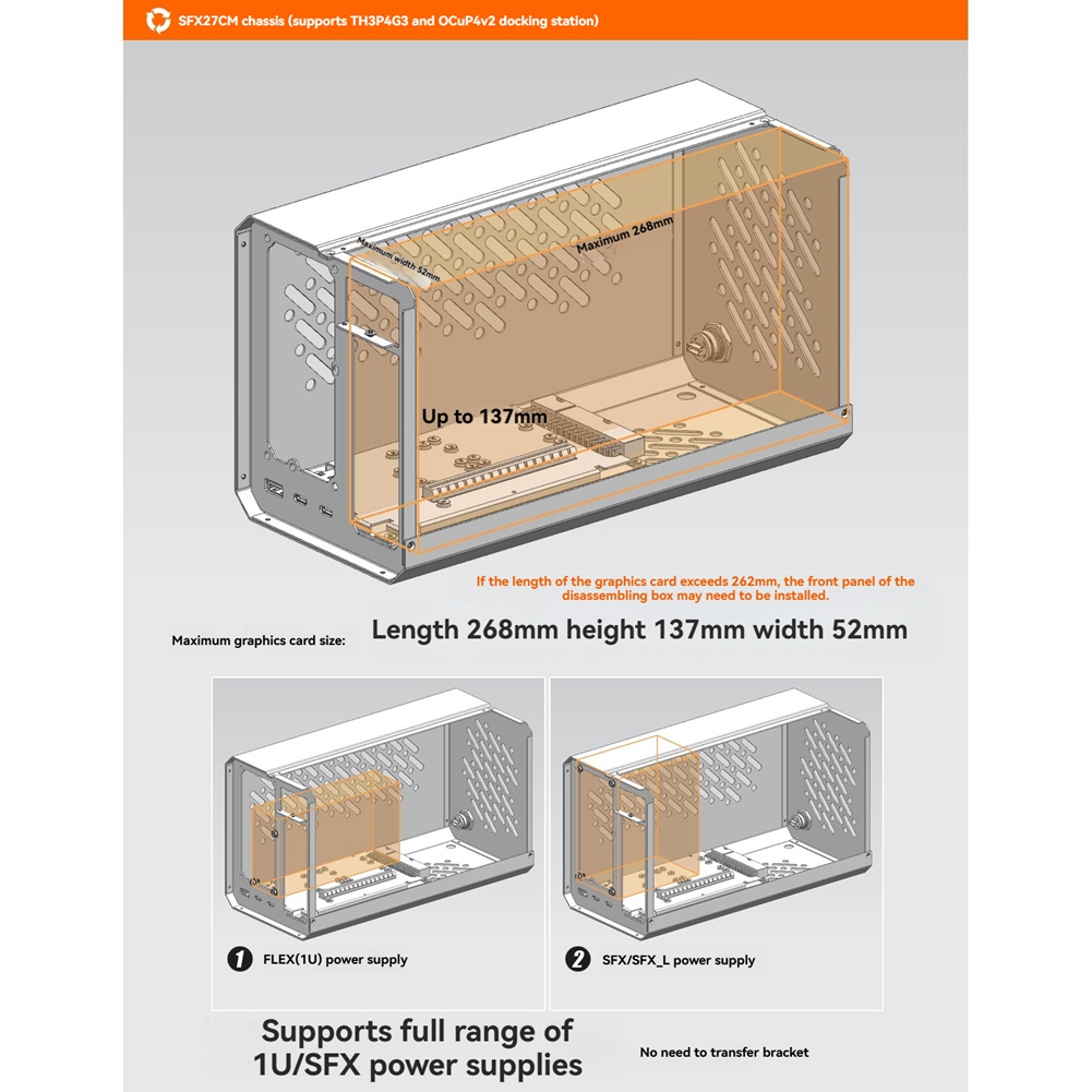 Oculink Egpu Mini Pc - Carcasa M05K para Tarjeta Gráfica Externa